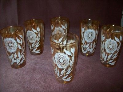 CARNIVAL GLASS WATER SET  