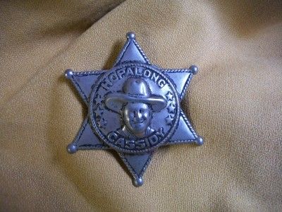 VINTAGE HOPALONG CASSIDY STAR BADGE RARE TOY  