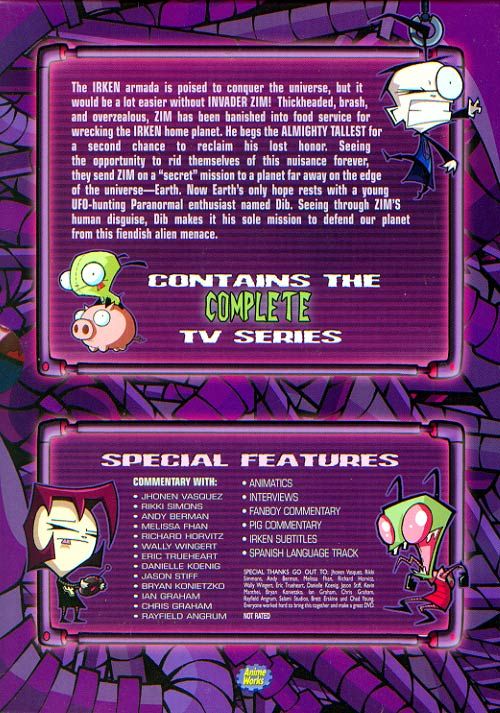 INVADER ZIM COMPLETE TV SERIES DVD BOX SET SEALED OOP  