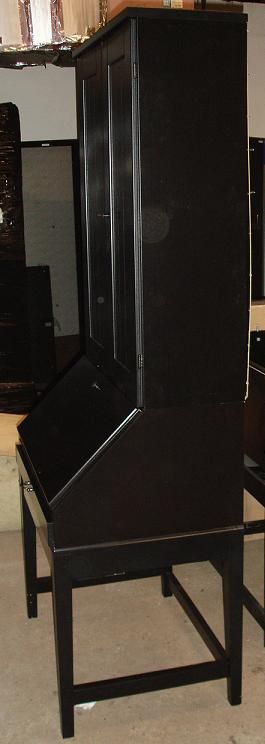 BLACK CABINET WITH COMPUTER TABLE DRAWER FURNITURE  