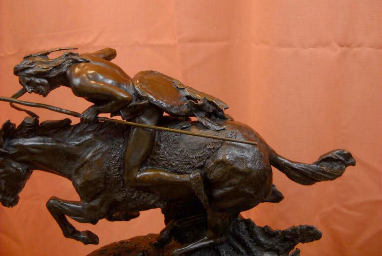 Cheyenne Remington Bronze Statue Mustang Horse SALE   