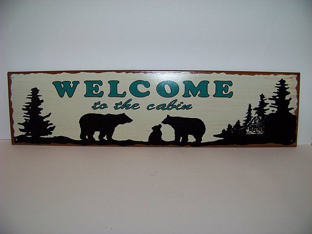 WALL DECOR  Plaque/Sign CABIN THEME  Rustic Wall Decor  