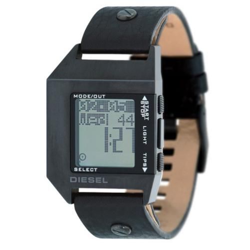 BRAND NEW DIESEL DIGITAL LEATHER MENS WATCH DZ7026  