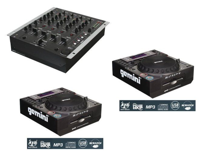   PS 828EFX Mixer + 2 REFURBISHED CDJ 600 Pro DJ Scratch /CD Players