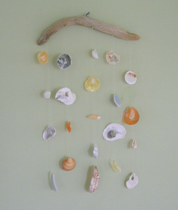 Beach/Sea Shell Windchime/Suncatcher on Driftwood