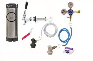 One Keg Door Mount Homebrew Kegerator Kit Ball Lock Tap  