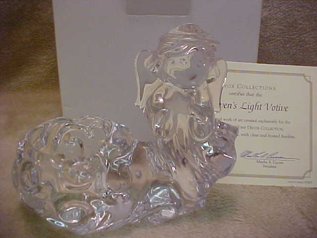 LENOX CRYSTAL ANGEL VOTIVE W STAR FIGURINE HEAVENS MIB  