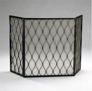 Gold Mesh Wrought Iron Fireplace Screen Retail $258  