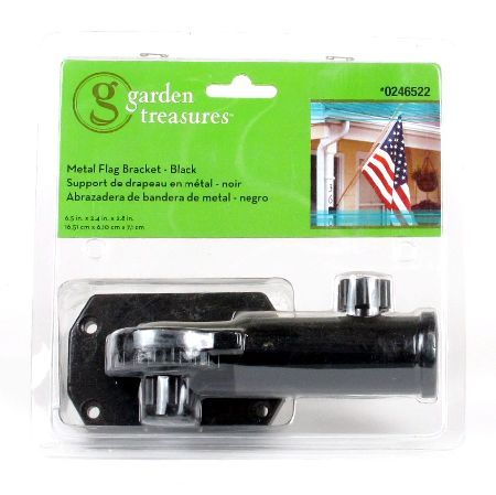 Garden Treasures Black Metal Flag Bracket Holder  