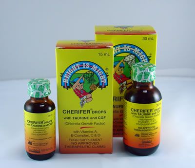 pdeliciously flavored cherifer drops and syrup also contain vitamin a 