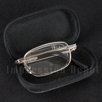 Anti Fatigue Folding Reading Glasses & Hard Zipper Case  