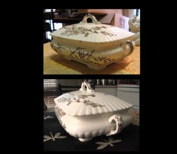 BISHOP & STONIER, STAFFORDSHIRE SIGNED VEGETABLE TUREEN  