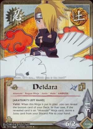 2X N 1010 PARALLEL FOIL Deidara U Naruto Card  