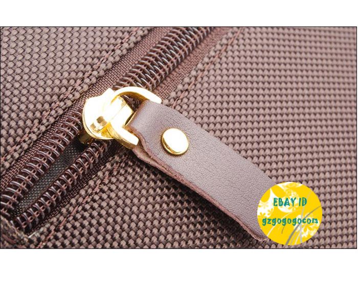 Videng Polo light brown mens cloth and Leather Shoulder Bag messenger 