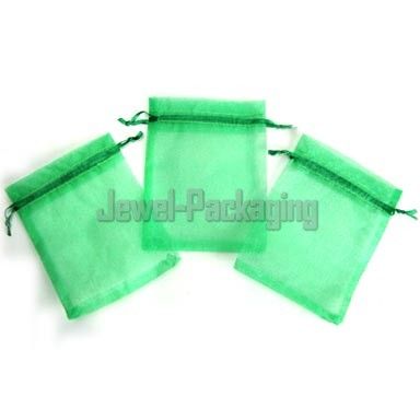 50 Grass Green Organza Pouches Jewellery Gift Bag 7X9cm  