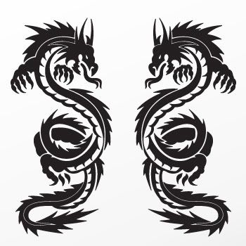 Tribal tattoo design Decal Sticker Dragon Helmet WRS42  