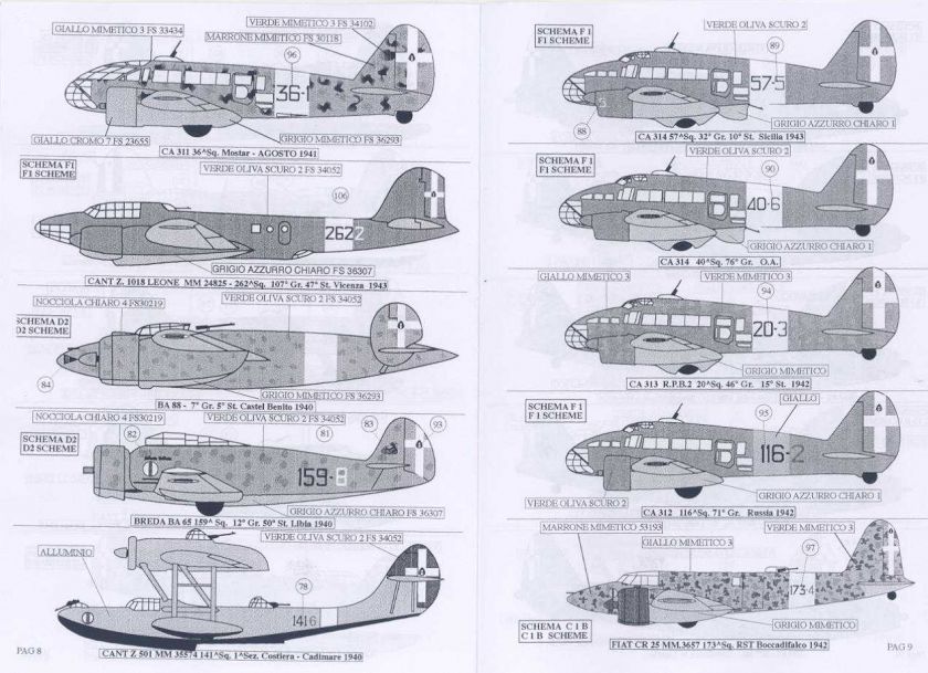 Sky Models Decals 1/72 WORLD WAR II ITALIAN BOMBERS  