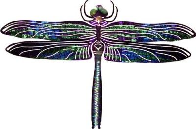 New Blue DRAGONFLY METAL WALL ART Sculpture Home Decor Room 