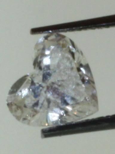 Clarity Enhanced heart EGL loose diamond .50ct I1 J  