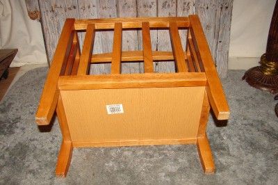 Vintage Oak Wood Book / Magazine Rack Stand Holder  