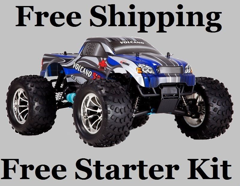 RC Monster Truck Redcat Volcano S30 1/10 Scale Nitro + Starter Kit 