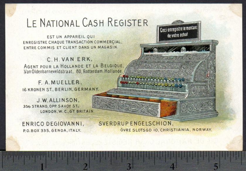 National Cash Register DAYTON Ohio French 100+ yrs CARD  