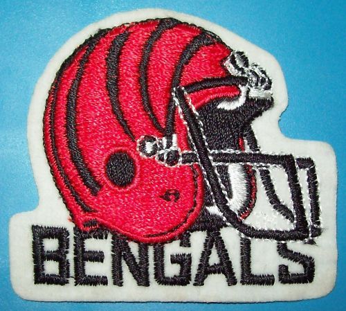 1983 CINCINNATI BENGALS NFL FOOTBALL HELMET TEXT PATCH  