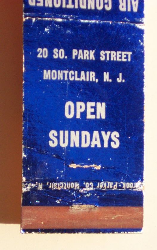 1950s Matchbook Wedgwood Cafeteria Montclair NJ Essex C  