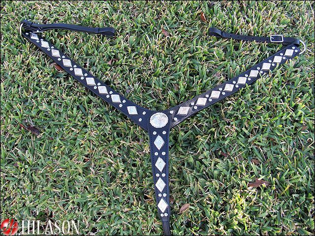 Tack New Hand Made Parade Show Breast Collar Breastplate Silver 