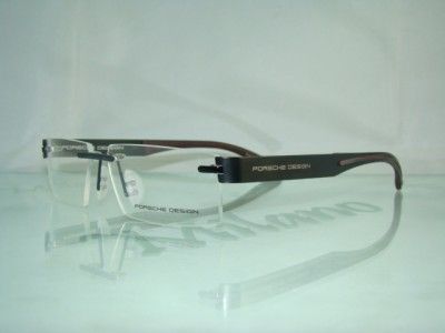 100%GENUINE PORSCHE DESIGN P8143 S1 RIMLESS MATTE BLACK Eyeglasses 