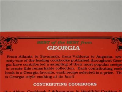 Best of the Best from Georgia Favorite Cookbooks 9780937552308  