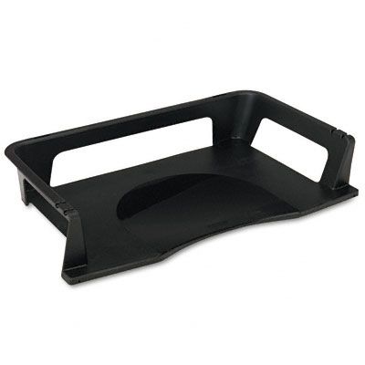 Rubbermaid Regeneration Letter Tray, Plastic, Black, EA   RUB86027 