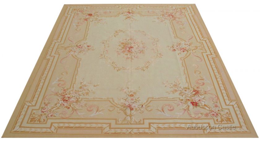 4X6 French Home Decor Aubusson Rug ~ Green Ivory Gold  