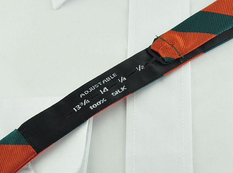 Bowtie set Cufflinks Hanky mens Silk Ties Bow Tie green & orange 