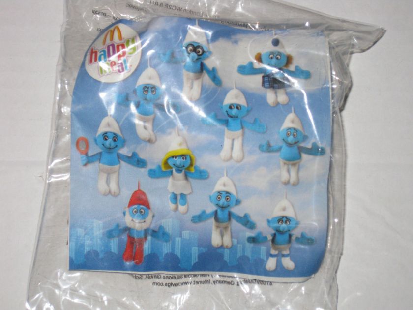   MEAL DENMARK VARIANT BRAINY SMURFS SEALED TOY AND BOX SMURFETTE  