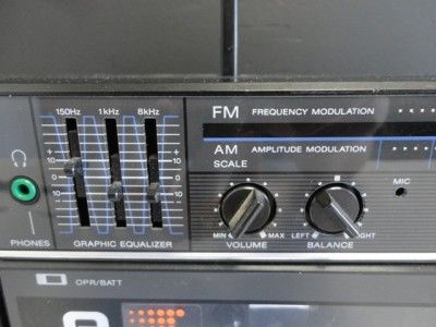 Sony Vintage CFS W360 AM FM Radio Stereo Dual Cassette Boombox 