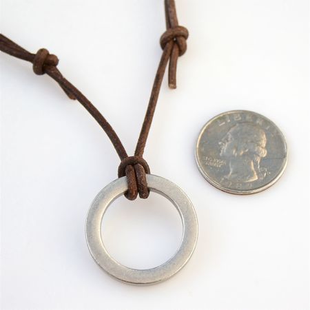   contact us surfer necklace stainless steel ring with 2mm distressed