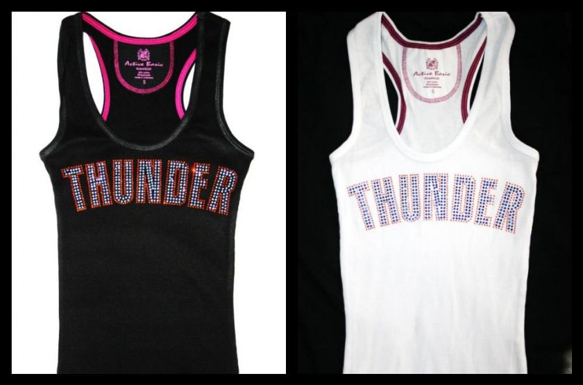 OKC Oklahoma City THUNDER Bling Tank Top Tee PLAYOFFS  