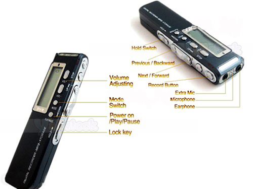 4GB 650Hr PRO USB Digital Activated Voice Recorder  Player 