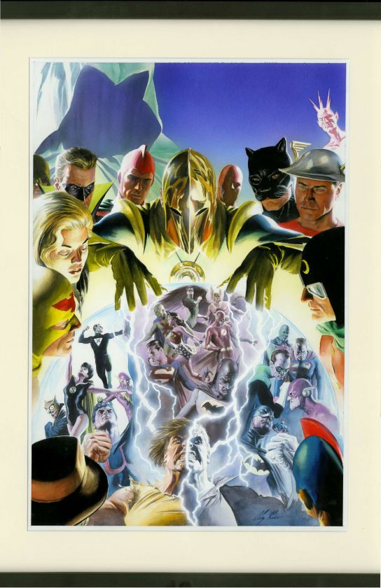   as well alex ross crisis on multiple earths vol 1 cover original art